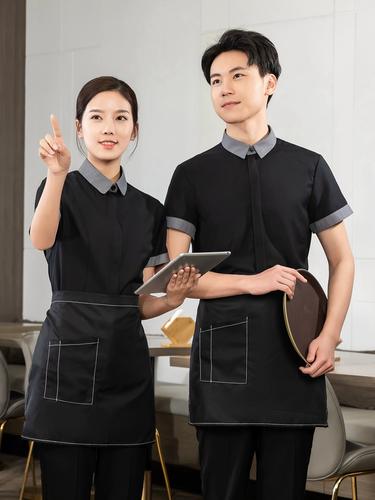 春季餐飲服務(wù)人員工作服定制指南 西餐廳、火鍋店與酒店的女性襯衣短袖設(shè)計(jì)